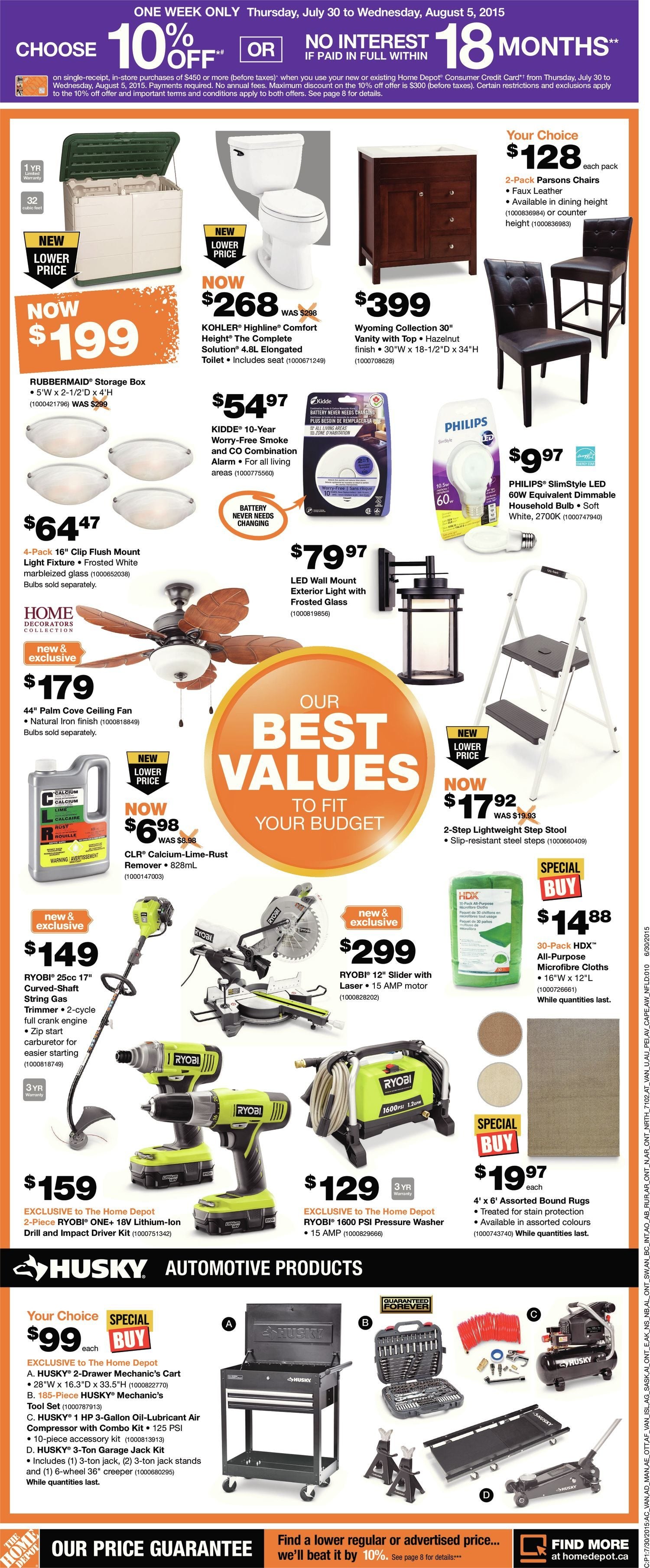 Home Depot Weekly Flyer Weekly Long Weekend Big Savings Event