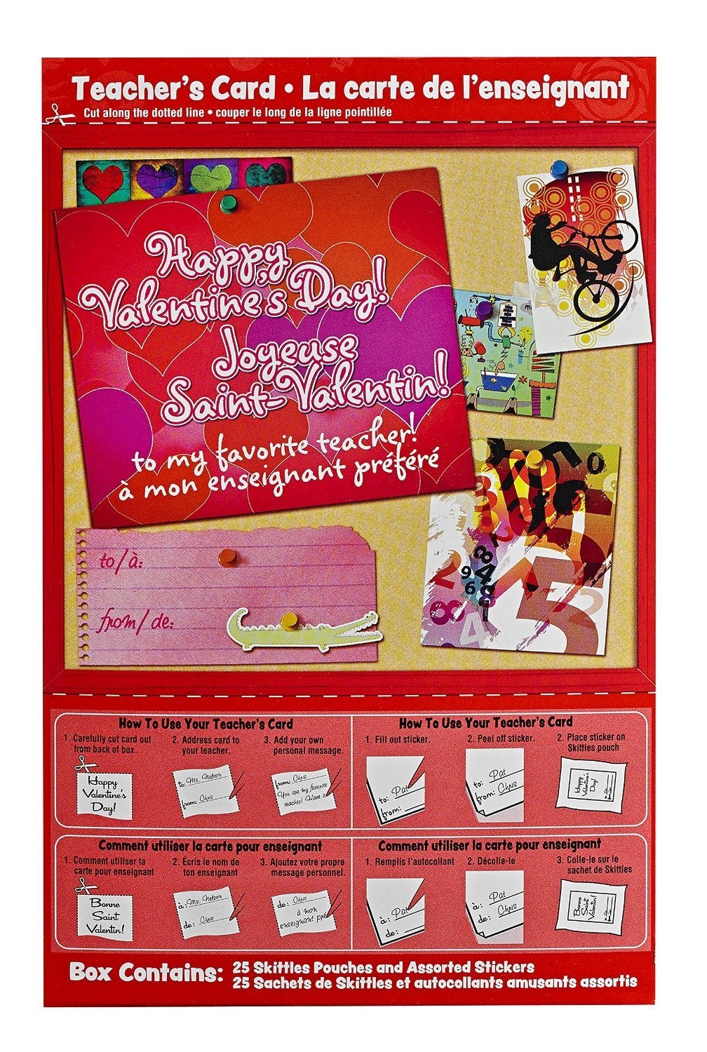 Skittles Original Valentine's Candy & Sticker Exchange Kit, 25 ct