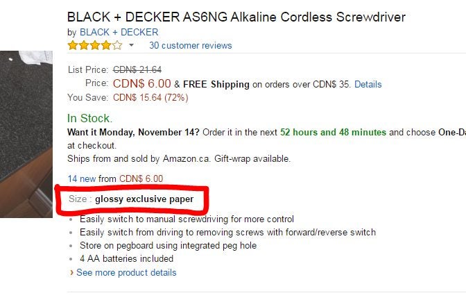 BLACK+DECKER AS6NG Alkaline Cordless Screwdriver 