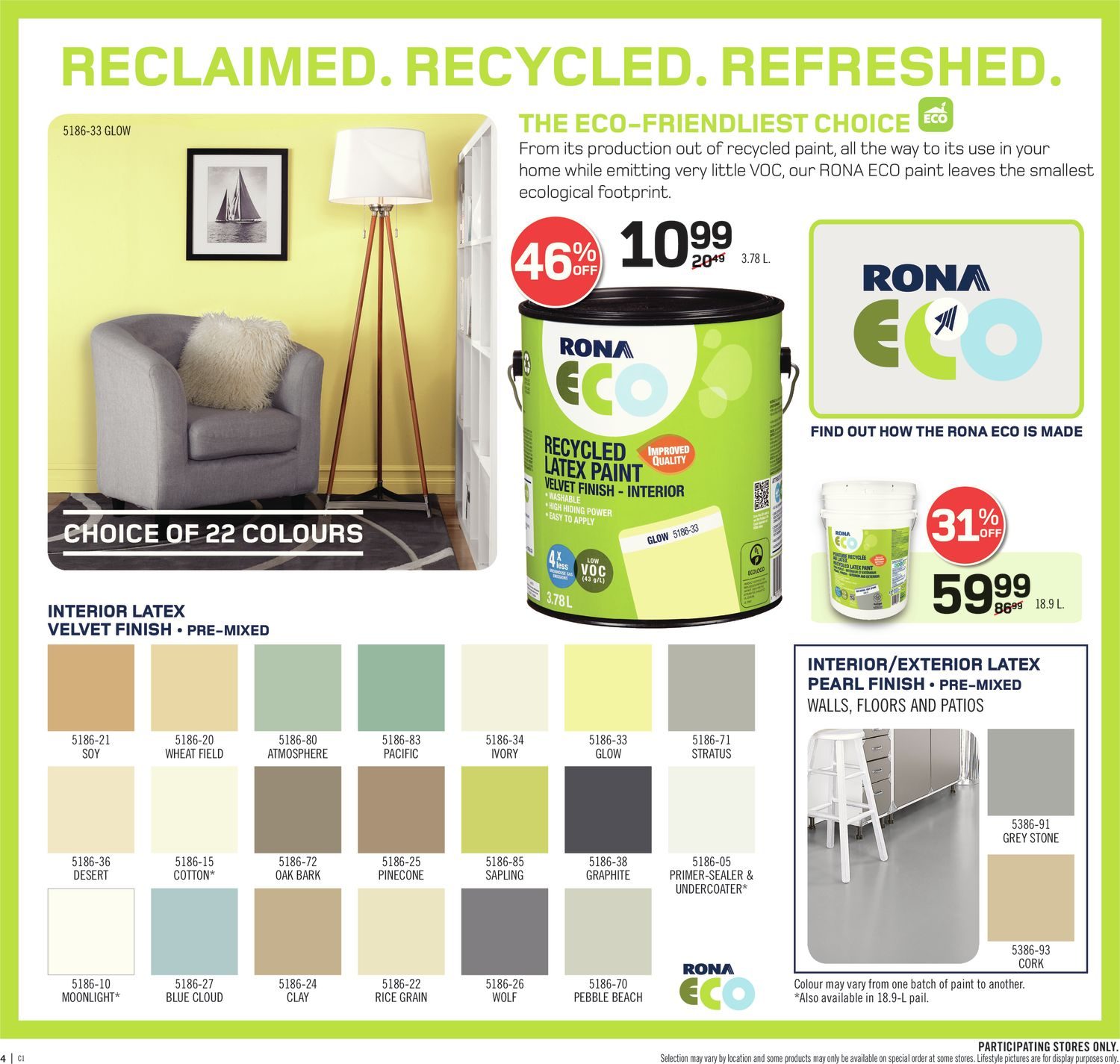Rona Eco Paint Colour Chart