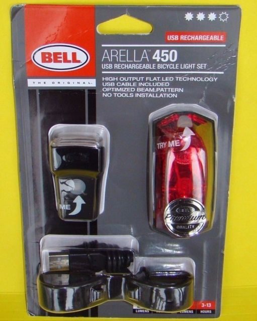 Dollarama Bell Arella 450 USB LED Bicycle Light Set