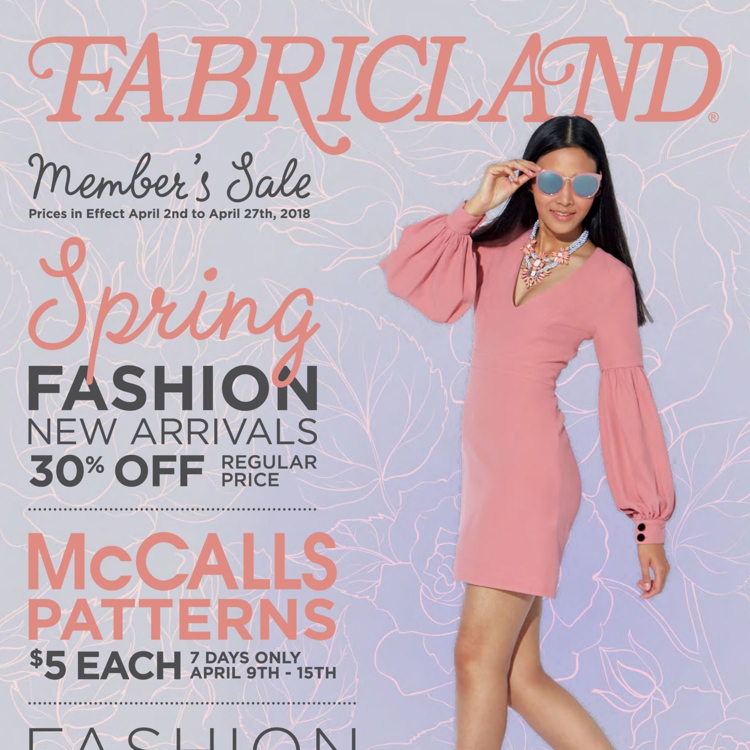 fabricland weekly flyer members sale spring fashion apr 2 fabricland flyer toronto