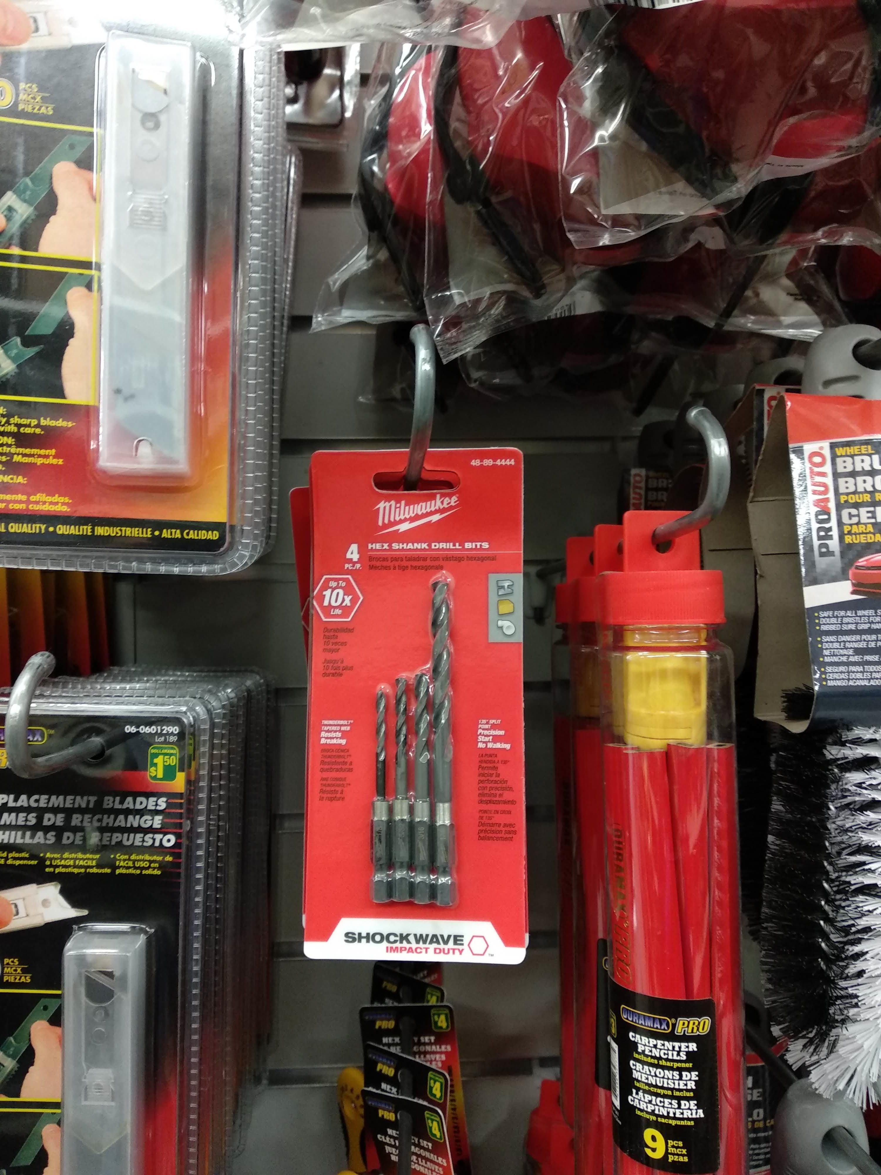 [Dollarama] Milwaukee 4PC SHOCKWAVE Hex Drill Bit Set 4 RedFlagDeals