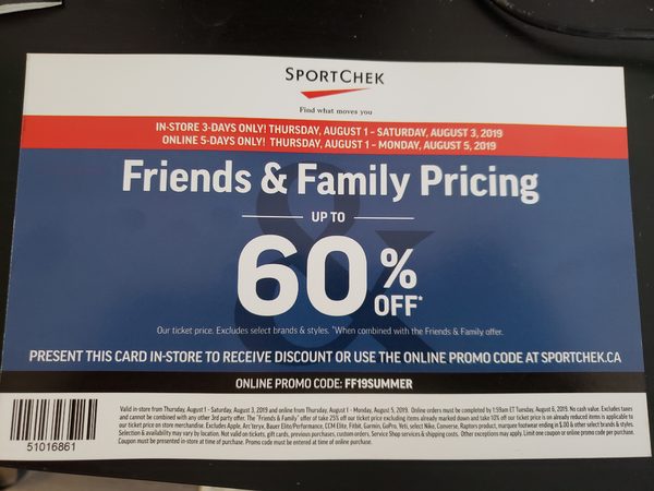 [Sport Chek] Sport Chek Friends & Family Pricing - Up to 60% off in ...