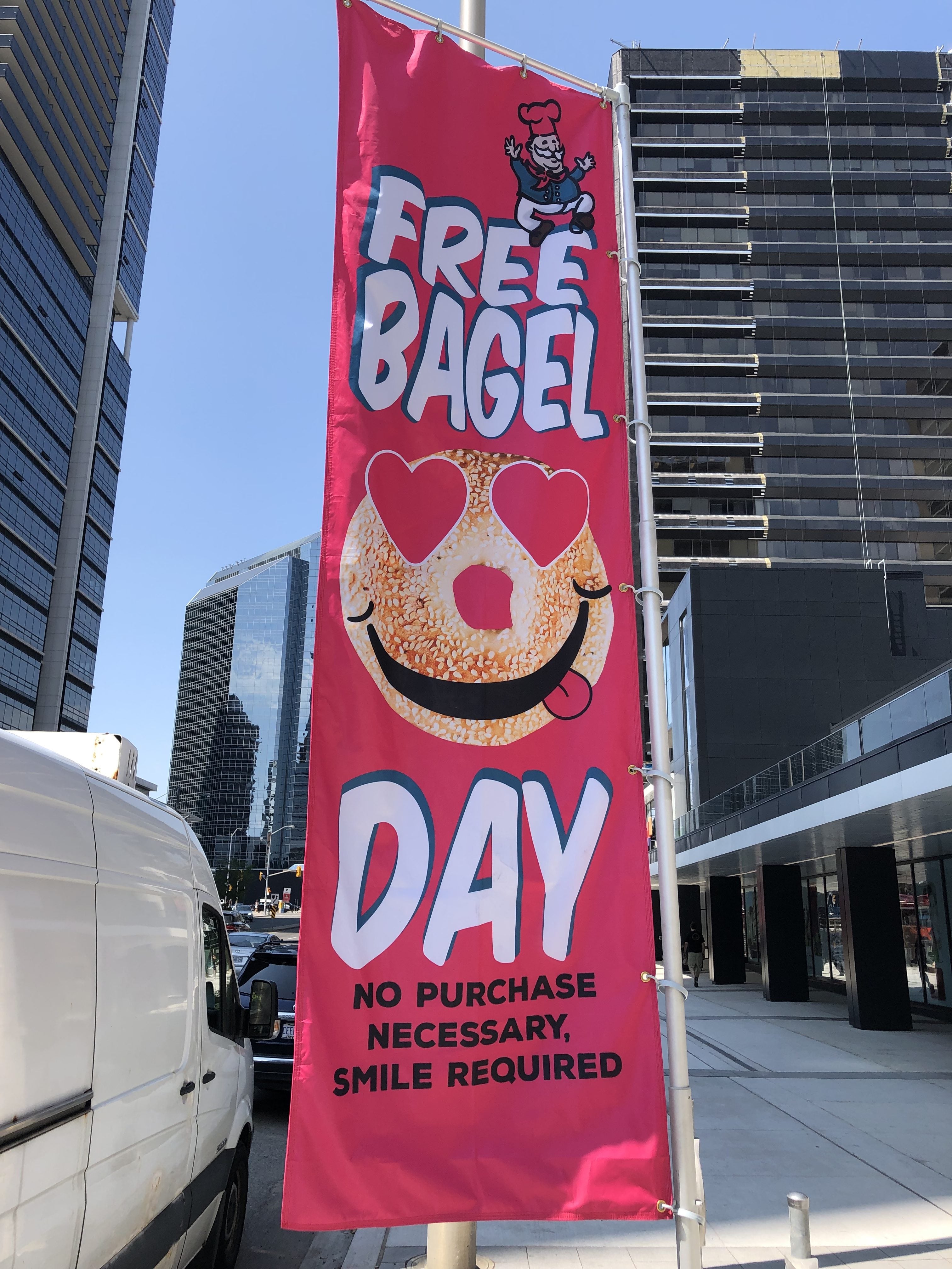 [What A Bagel] 4 free bagels Toronto Yonge & Sheppard RedFlagDeals