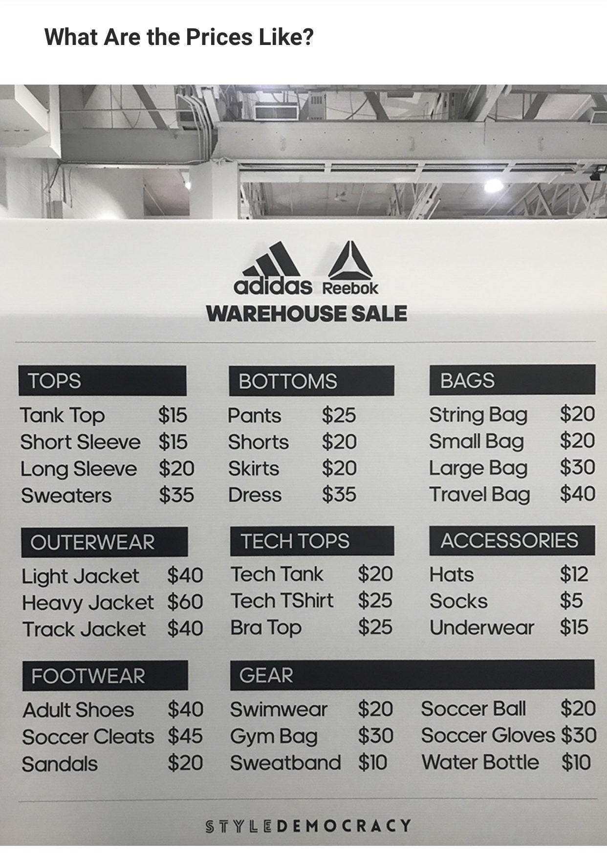 Amex Front of the line Sep 24] Adidas & Reebok Warehouse DAY - RedFlagDeals.com