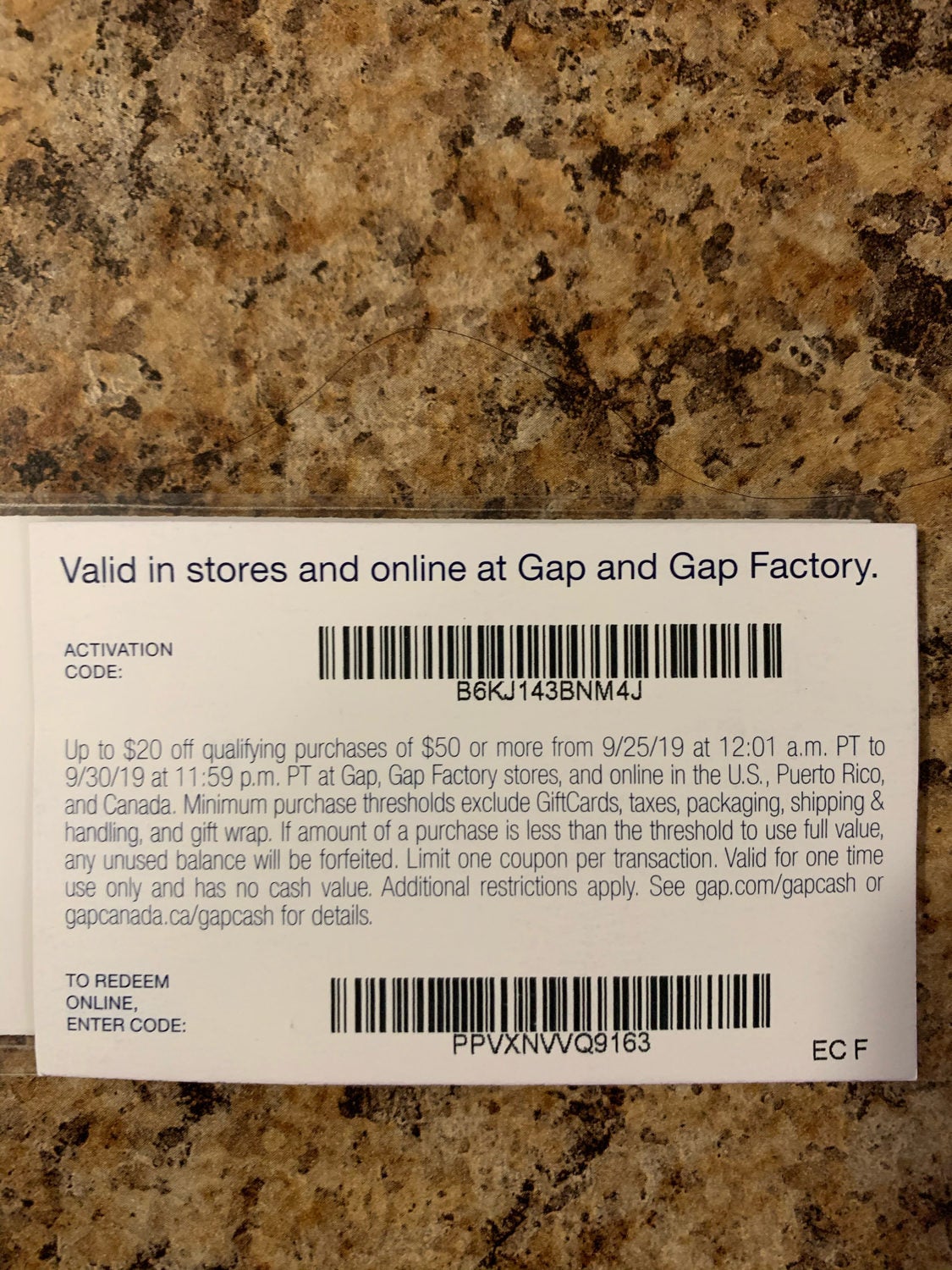 [Gap] GapCash/Old Navy SuperCash - post your unwanted codes here - Page ...