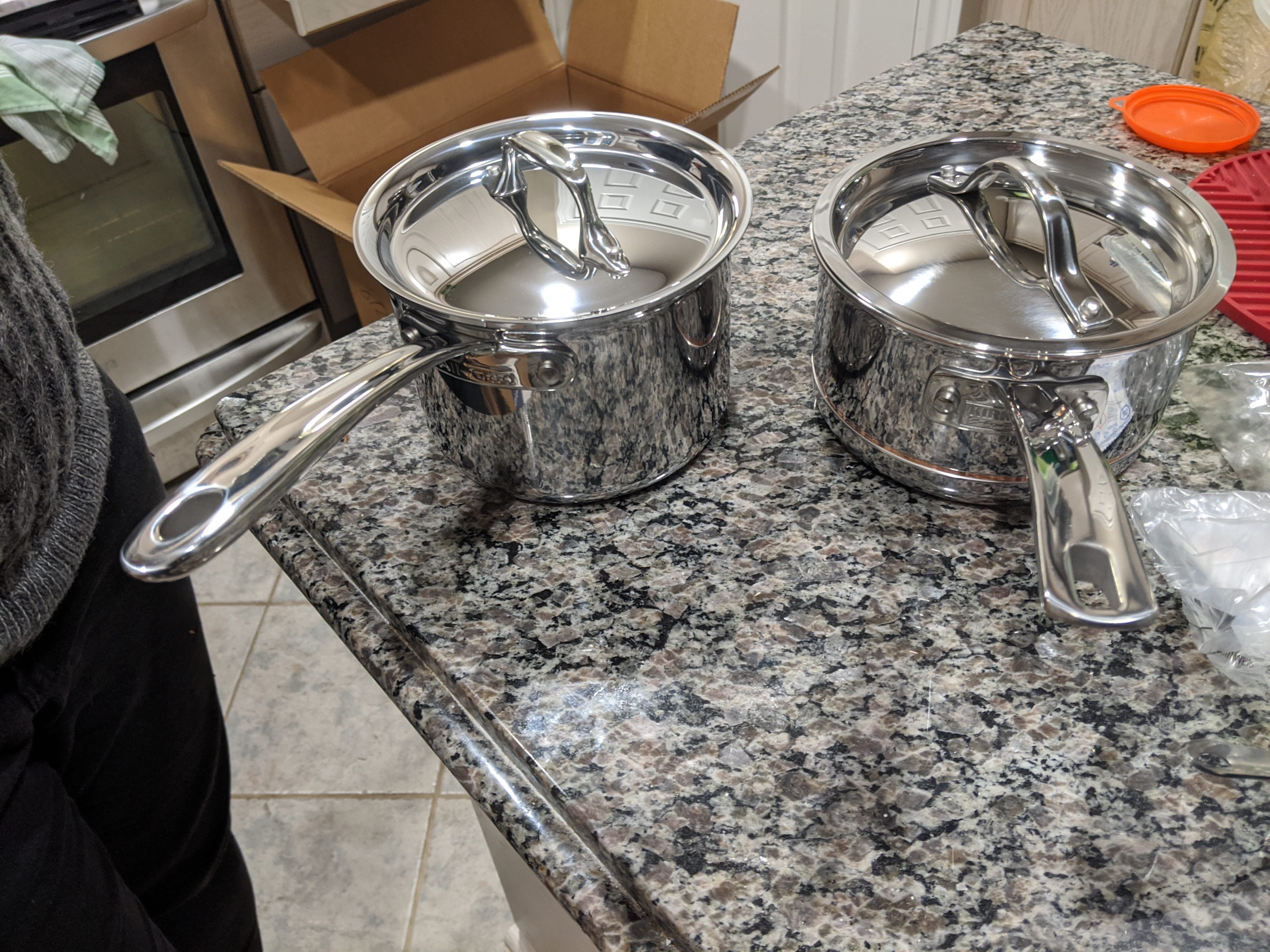 Kirkland 10 piece 5-ply clad Stainless Steel Cookware Set-like new