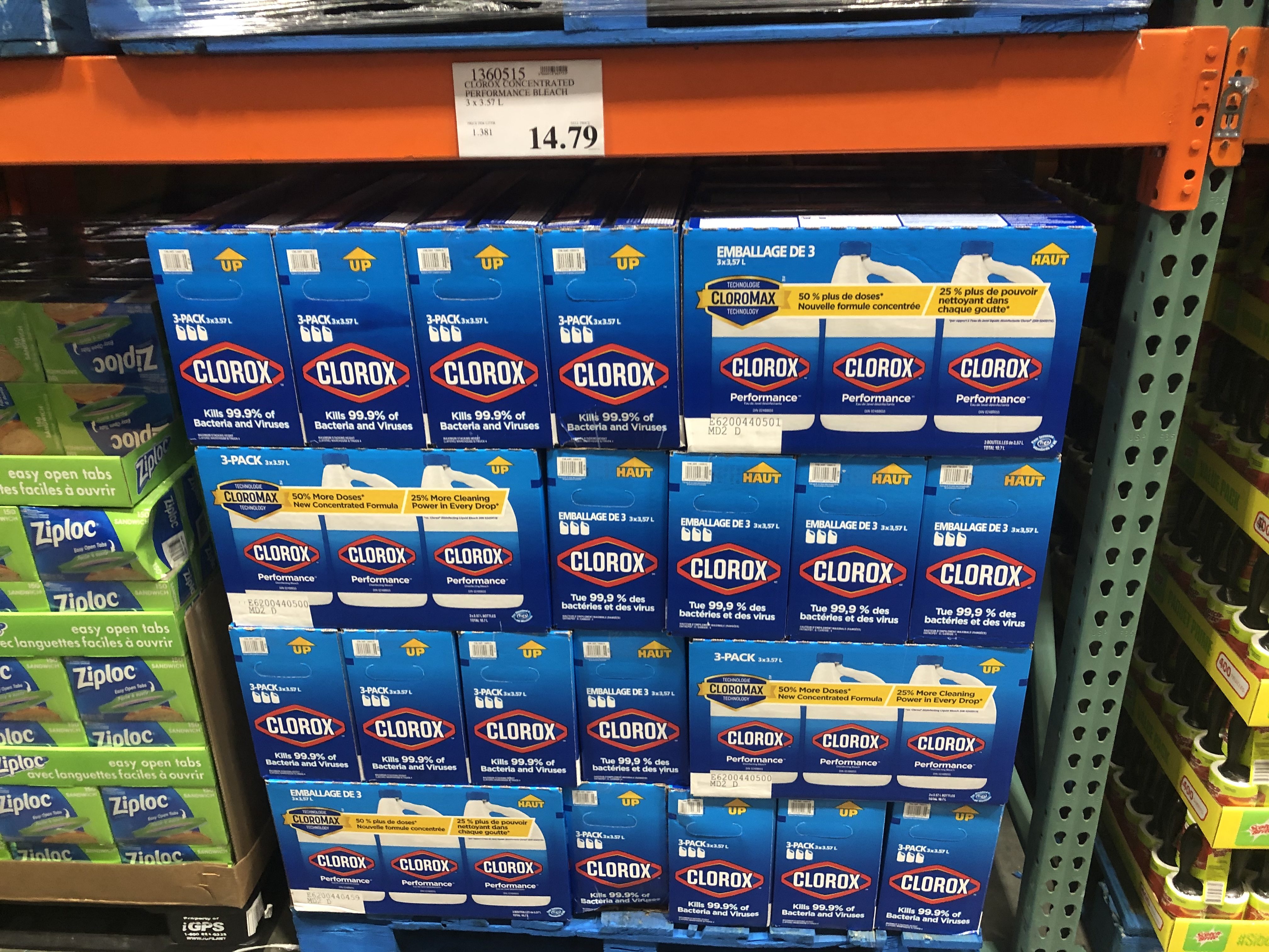 [Costco] Hot! Lysol wipes, bleach, charmin Tp in stock! (Richmond