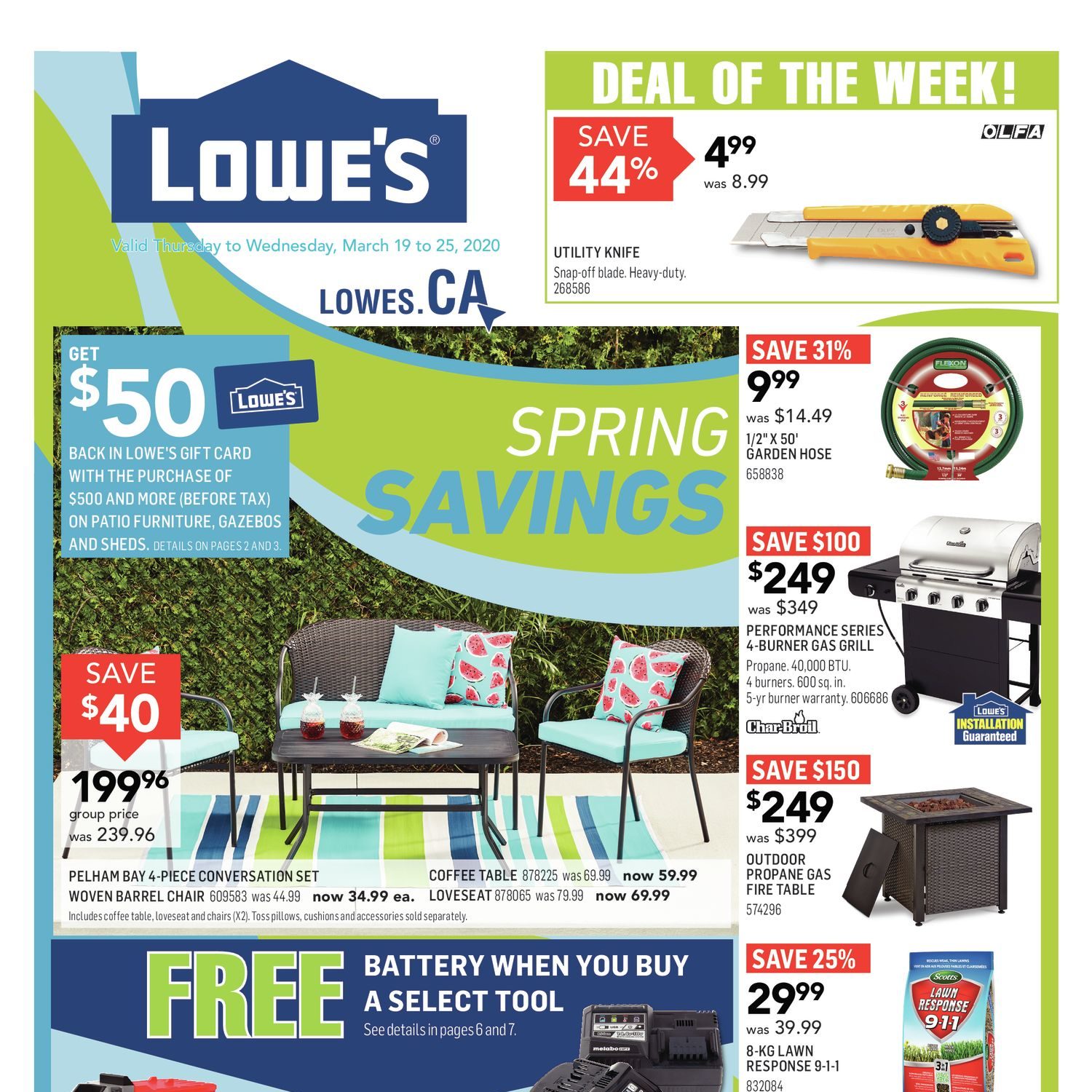 Lowe's Weekly Flyer Weekly Spring Savings Mar 19 25