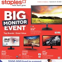 Staples - Weekly - Big Monitor Event Flyer