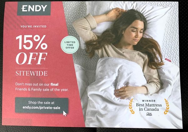 Endy mattress deals boxing day sale