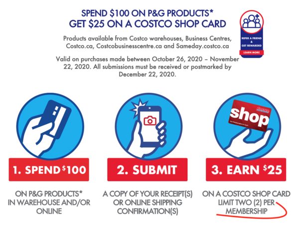 Costco] Spend $100 on P&G products and get $25 gift card - RedFlagDeals.com  Forums