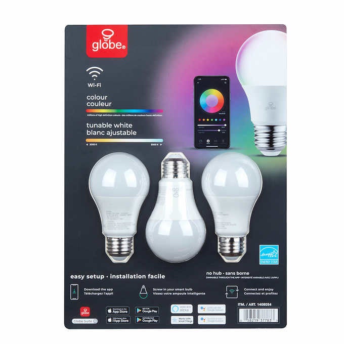 [Costco] Globe Smart Bulbs LED 3pk 22.99/26.99 Forums
