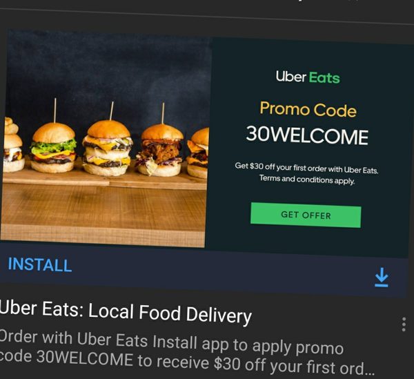 [Uber Eats] Uber Eats 30 off first order Forums