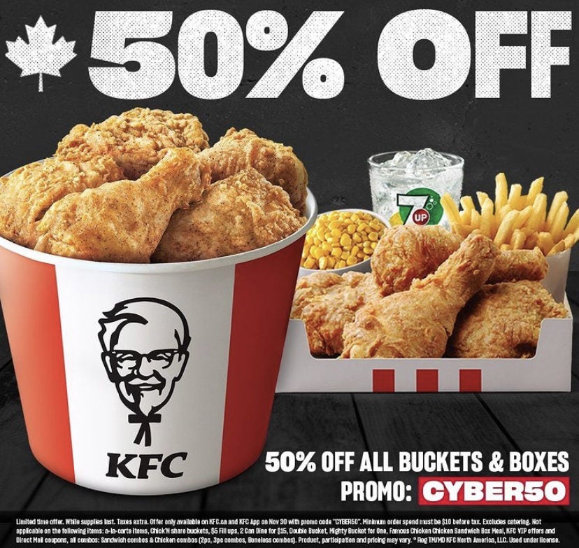 [KFC] 50% off Buckets & Meal Boxes on Cyber Monday - Page 4