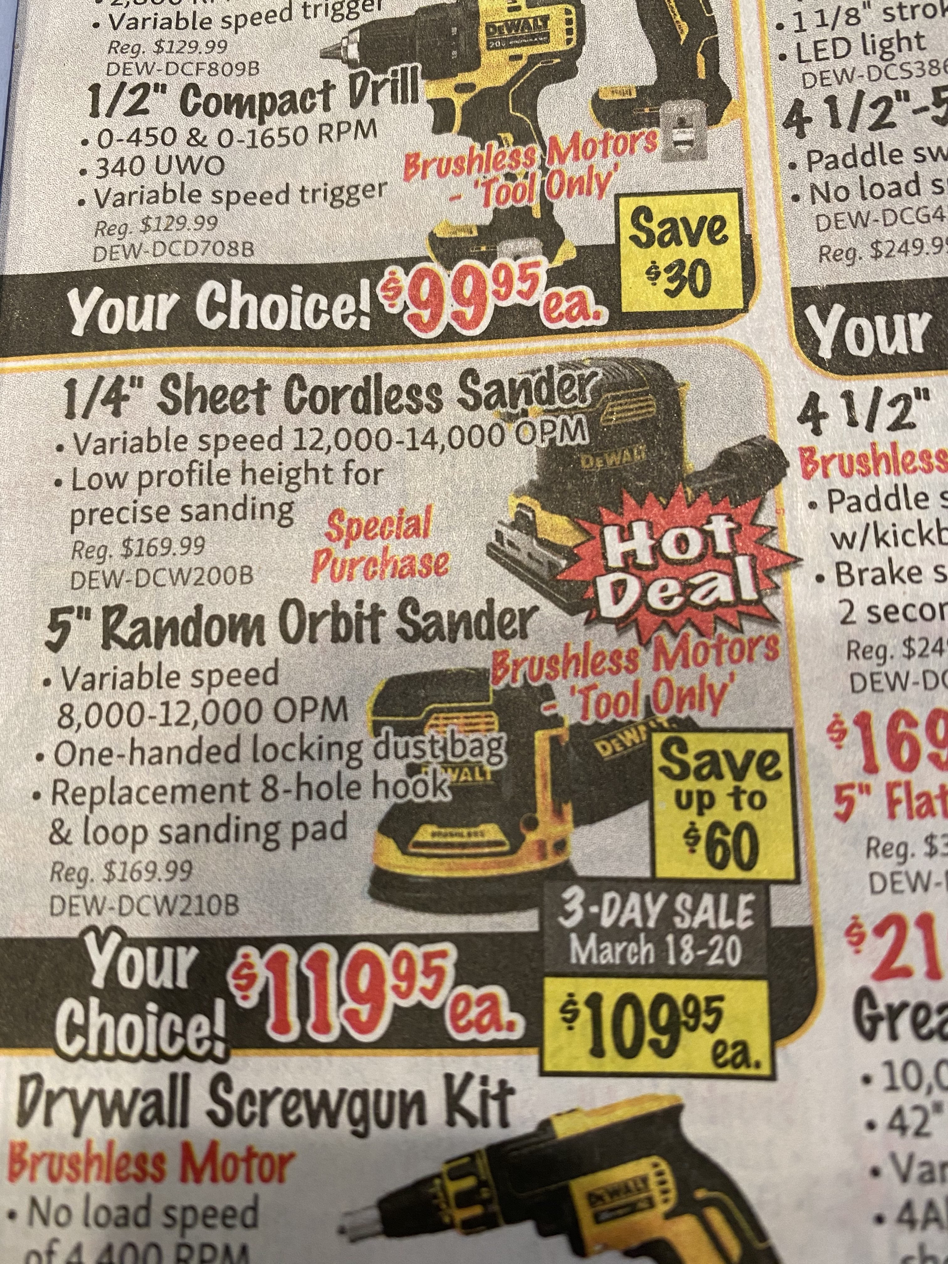 99 discount dewalt deal