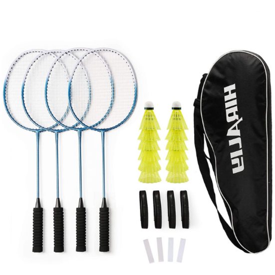 Senston Badminton Rackets Set of 4, Badminton Set for Outdoor Backyards  Gym, Lightweight Badminton Rackets 4 Pack with 6 Nylon Shuttlecocks