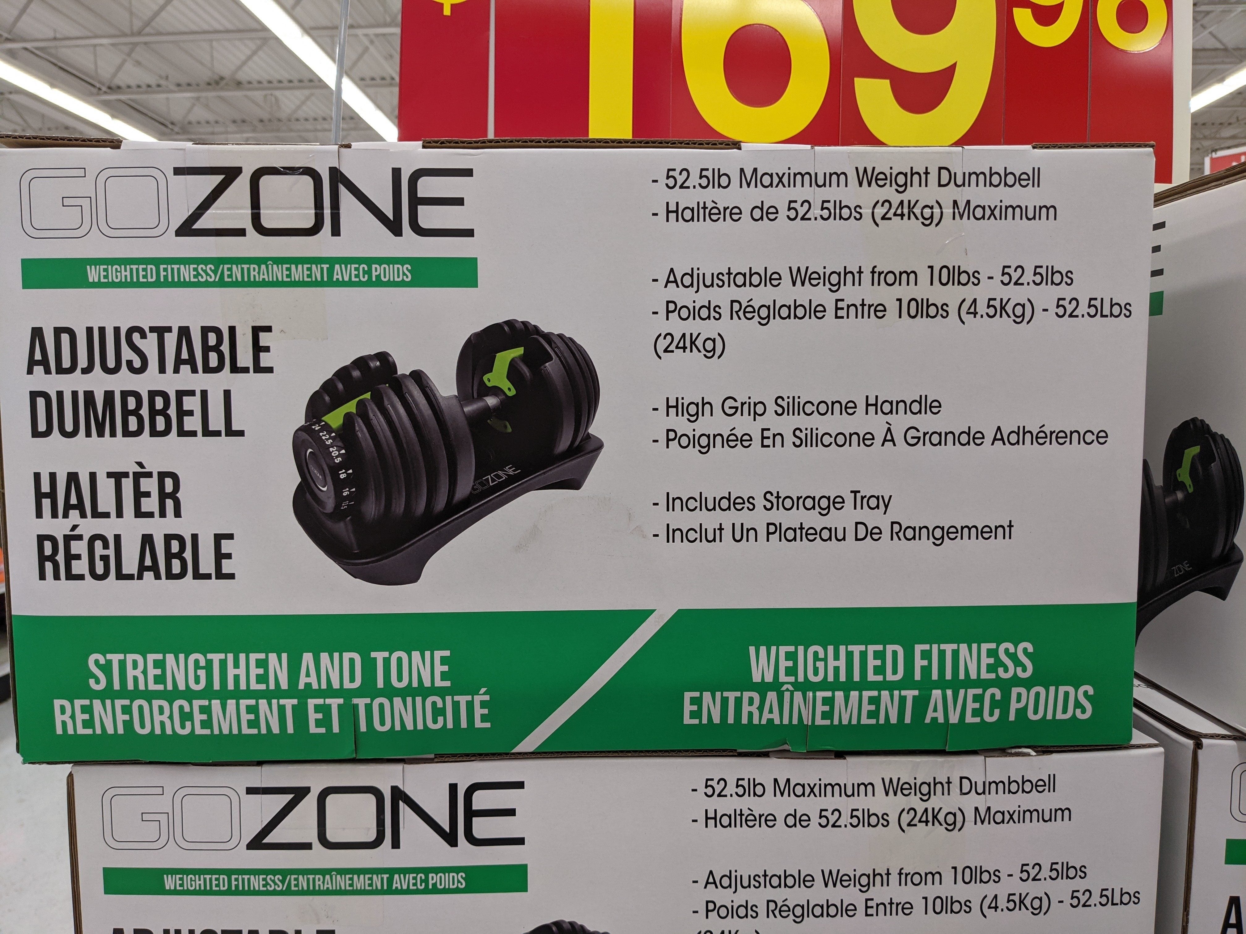 Walmart] Go Zone Adjustable Dumbbell 10 to 52.5lbs - RedFlagDeals