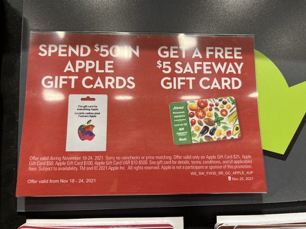 Buy $50 Apple Gift Cards