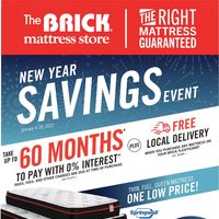 The Brick - Mattress Store - New Year Savings Event Flyer