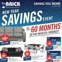 The Brick - Saving You More - New Year Savings Event Flyer