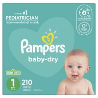 Pampers Swaddlers, Cruisers Or Baby-Dry Super Econo Diapers