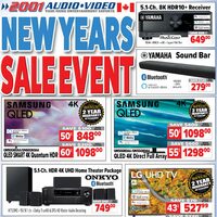 2001 Audio Video - Weekly Deals - New Years Sale Event Flyer