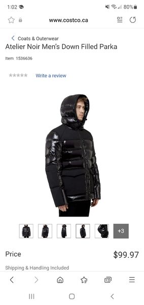 Atelier noir store down jacket costco