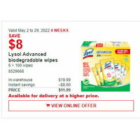 Lysol Advanced Biodegradable Wipes