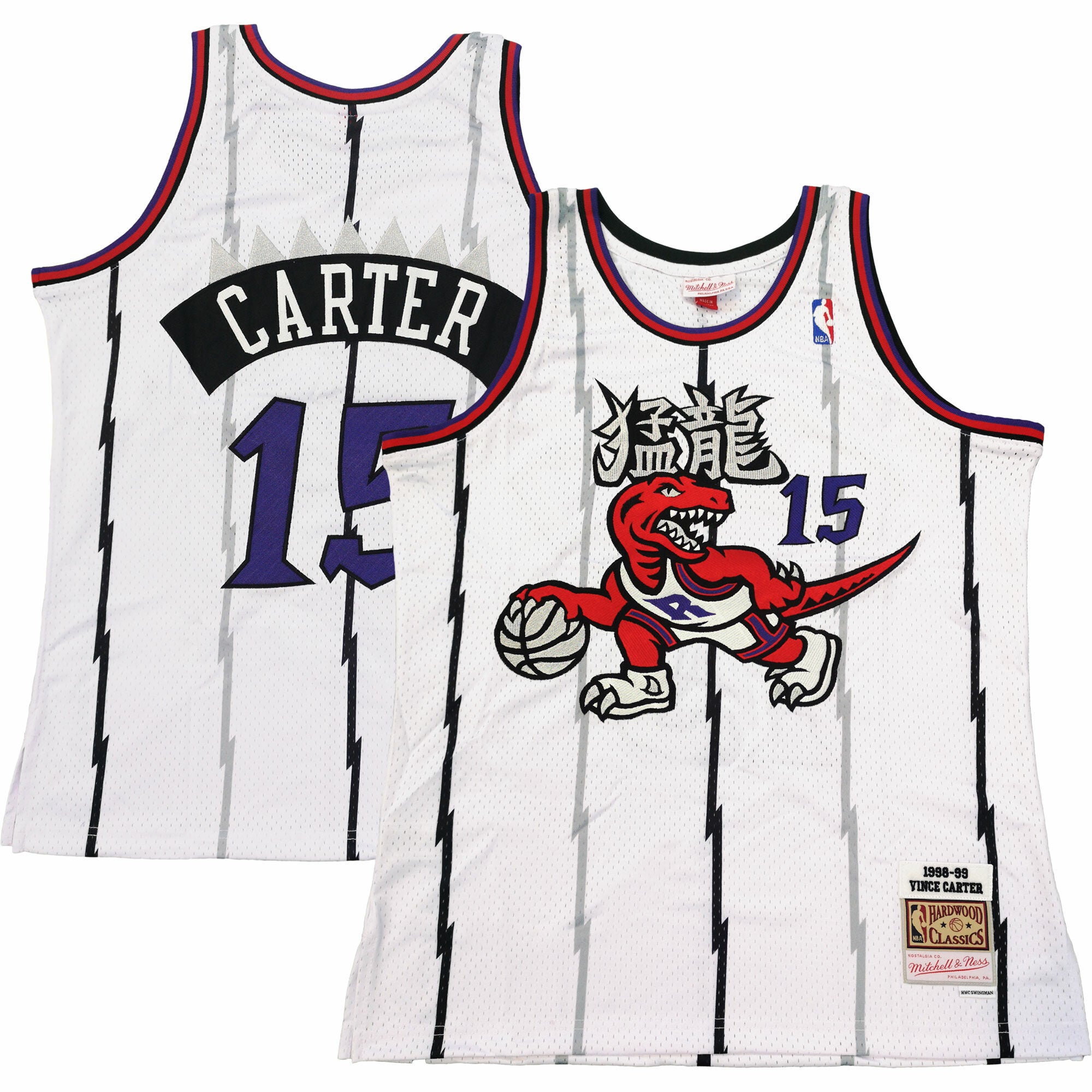 Mitchell & Ness NBA Kids Toronto Raptors Vince Carter 1998-99 Swingman Home Jersey White