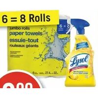 No Name Paper Towels or Lysol Household Cleaners