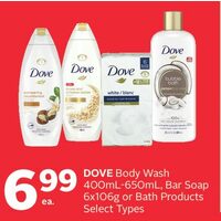 Dove Body Wash, Bar Soap Or Bath Products