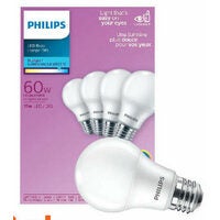 Philips 60W Equivalent A19 LED Non-Dimmable Light Bulbs