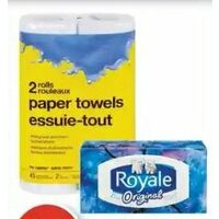 No Name Paper Towels or Royale Facial Tissues