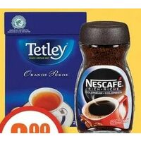 Tetley Tea, Tim Hortons or Nescafe Instant Coffee