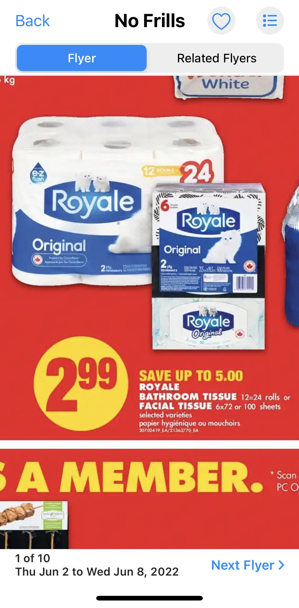[No Frills] Royale Facial tissue 6 / bathroom tissue 12 dbl rolls $2.99 ...