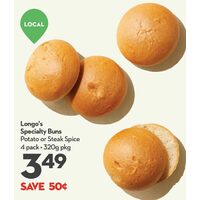 Longo's Specialty Buns Potato or Teak Spice