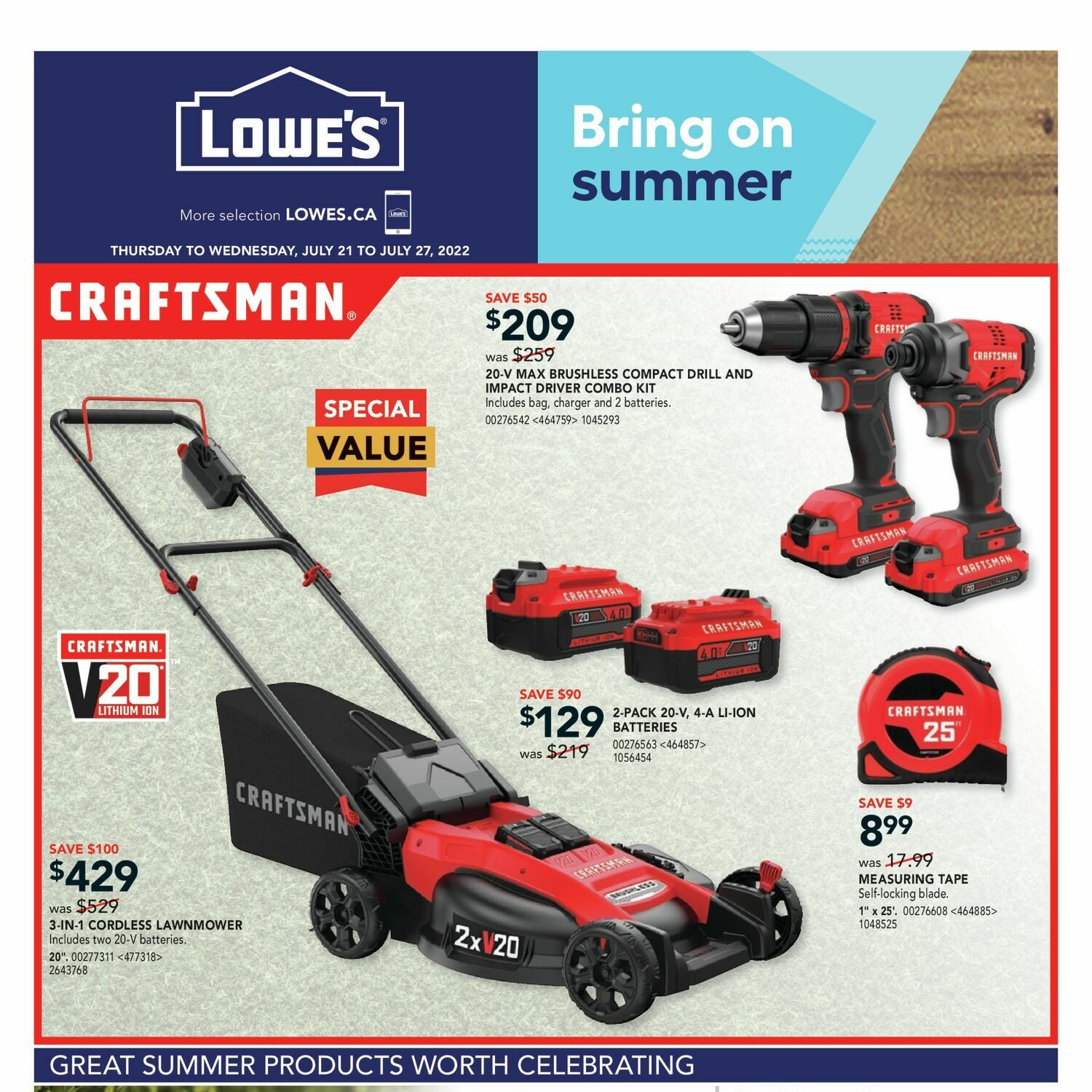 Lowe s Weekly Flyer Weekly Deals Bring On Summer ON Jul 21