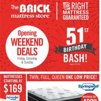 The Brick - Mattress Store - 51st Birthday Bash Flyer