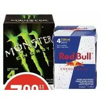 Red Bull or Monster Energy Drink