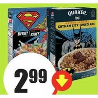 Quaker Dc Comics Cereal or Instant Oatmeal 