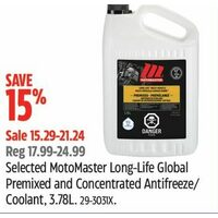 Motomaster Long-Life Global Premixed And Concentrated Antifreeze/ Coolant