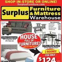 Surplus Furniture - House Full of Furniture (Dartmouth/Charlottetown - NS/PE) Flyer