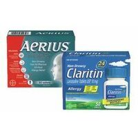 Aerius Allergy or Dual Action Tablets or Claritin Allergy or Rapid Dissolve Tablets