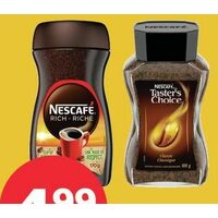 Nescafe or Taster's Choice Instant Coffee Regular or Decaf 