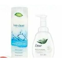 Live Clean Body Wash, Dove Foaming Hand Soap or Dial Foaming Hand Wash Concentrated Refills 
