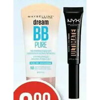 Nyx Ultimate Shadow & Liner Primer or Maybelline New York Bb Cream