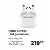 Apple AirPods (3rd Generation) With Magsafe Charging Case