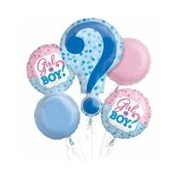 Gender Reveal Foil Balloon Bouquet
